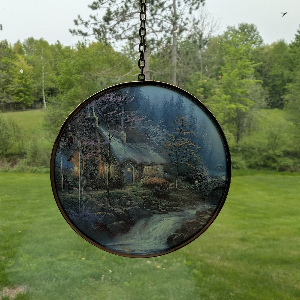 Thomas Kinkade A Quiet Evening Sun Catcher - Picture 2 of 5
